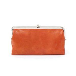 VINTAGE Hobo LAUREN leather wallet clutch SPICE